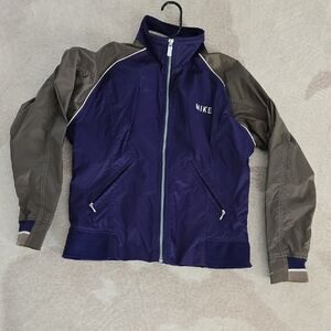 Nike Purple and Gray Jacket Zip Front Lined Small EUC